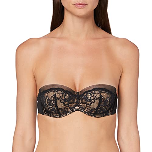 Gossard SuperSmooth Glamour Lace Black and Nude Multiway Bra 8828 30DD UK