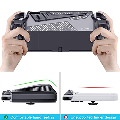 GTAplam Funda Protectora Compatible con Nintendo Switch OLED, (Nota: No Cabe en la OLED Dock) Funda Ergonómica y Cómoda de TPU para Consola Nintendo Switch y Joy-con, Negro