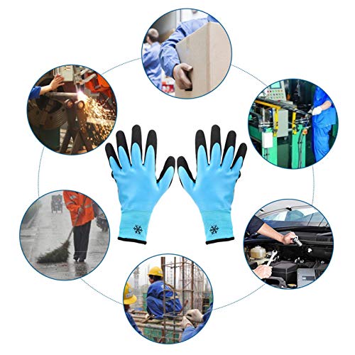 Guantes de trabajo resistentes al frío, antideslizantes impermeables antideslizantes, protección contra el frío anticorte de 3 niveles a -30 ℃, para almacenamiento en frío(10)