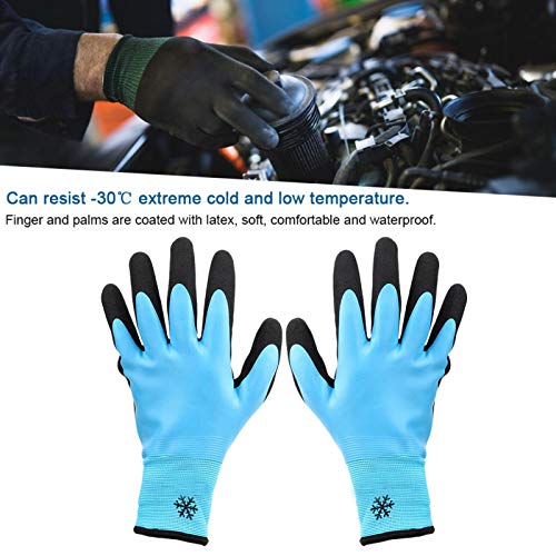 Guantes de trabajo resistentes al frío, antideslizantes impermeables antideslizantes, protección contra el frío anticorte de 3 niveles a -30 ℃, para almacenamiento en frío(10)