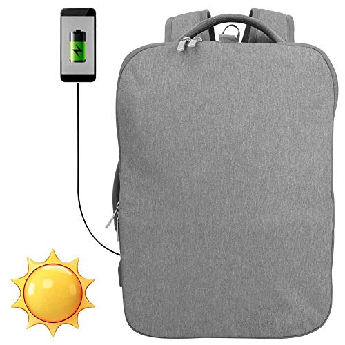 GXP Bolso De Hombro De Poliéster con Mochila Plegable De Energía Solar con Puerto De Carga USB para Viajes (Gris)