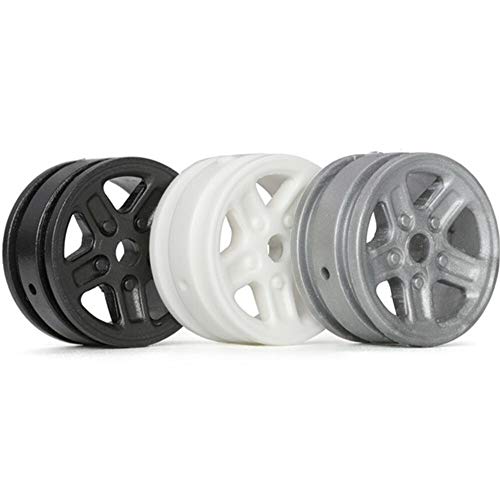 HELEISH 4PCS Orlandoo-Hunter 15 mm Diámetro Universal Ruedas llantas for 8 OHPCG32181 1/32 1/35 Rc Piezas de coches Piezas de montaje de bricolaje (Color : Black)