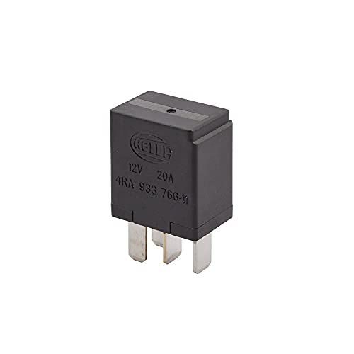 HELLA 4RA 933 766-111 Relé, corriente de trabajo - 12V - 4polos - Diagrama de circuito: S2 - Conector: C - Contacto de cierre - Color: negro - sin soporte