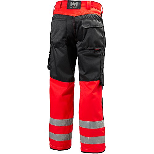 Helly Hansen Alna, 77410_169-C44 Pantalón Clase 1, unisex, C44, Rojo/Gris Oscuro