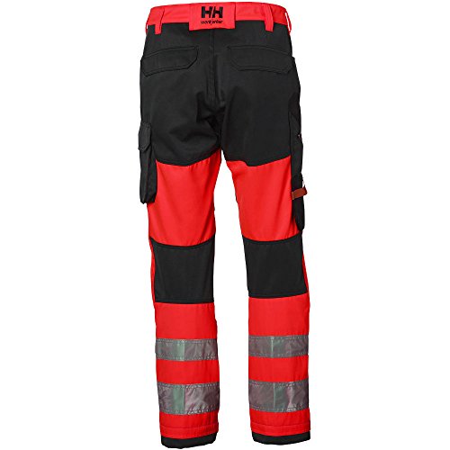 Helly Hansen Alna, 77410_169-C44 Pantalón Clase 1, unisex, C44, Rojo/Gris Oscuro