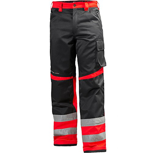 Helly Hansen Alna, 77410_169-C44 Pantalón Clase 1, unisex, C44, Rojo/Gris Oscuro