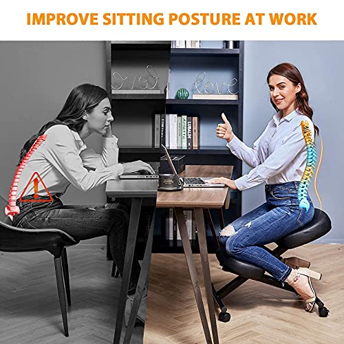 Himimi Silla ergonómica de rodillas, Taburete para la Rodilla, para Mejorar la Postura, Ajustable, para casa y Oficina