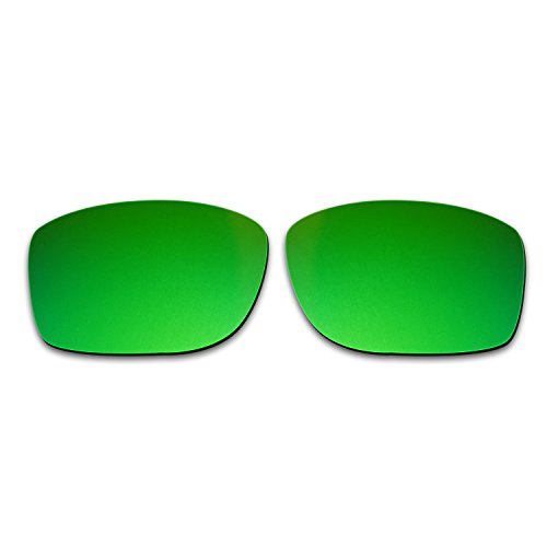 HKUCO Plus Mens Replacement Lenses For Oakley Jupiter Squared Red/Emerald Green Sunglasses