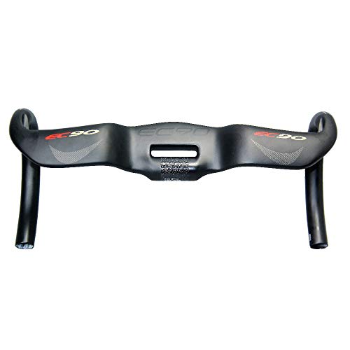 HKYMBM Manillar Carbono Carretera, Asa Superior Camino De La Bicicleta Todo Tipo De Fibra De Carbono Manillar De La Bici del Manillar Doblado 400/420/440MM Ciclismo Gota Bar,440MM