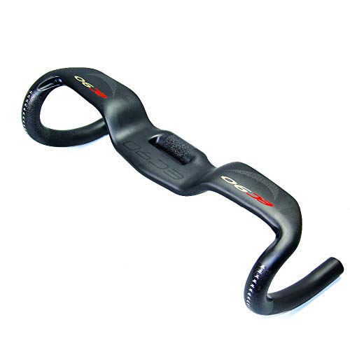 HKYMBM Manillar Carbono Carretera, Asa Superior Camino De La Bicicleta Todo Tipo De Fibra De Carbono Manillar De La Bici del Manillar Doblado 400/420/440MM Ciclismo Gota Bar,420MM