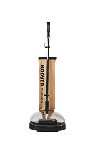 Hoover F38PQ/1, Enceradora abrillantadora de Suelos, Especial Suelos Madera, Función Aspirador, Potencia 800W, Luz Frontal, Bolsa Reusable 3l, Cable 5m, Ruedas traseras, Acero Cromado