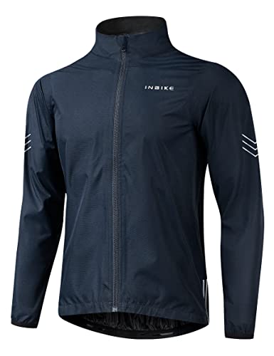 INBIKE Ciclismo Chaqueta Chubasquero Hombre Impermeable Mujer MTB Invierno Chaqueta  Bicicleta  Verano Reflectante Ropa  Running Azul L