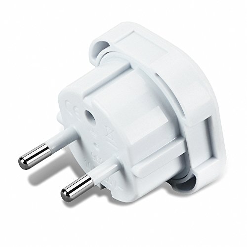 Incutex 1x Adaptador UK España, Adaptador UK EU, Adaptador Enchufe inglés a español, Blanco