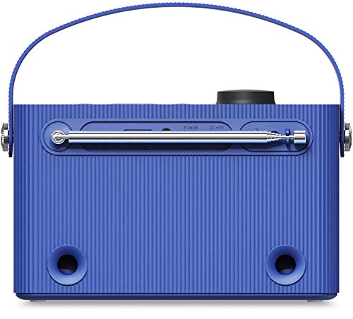 Inscabin M60 Radio Digital portátil Dab/Dab + FM/Altavoz inalámbrico portátil con Bluetooth/Sonido estéreo/Altavoces Dobles/Reloj Despertador Doble/Subwoofer/Batería Recargable/Hermoso diseño (Blue)