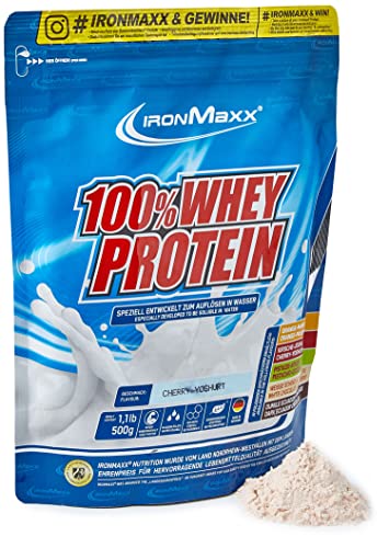 IronMaxx Ironmaxx Sabor Yogur De Cereza 100% Polvo Proteína De Suero 500 G En Bolsa 500 g