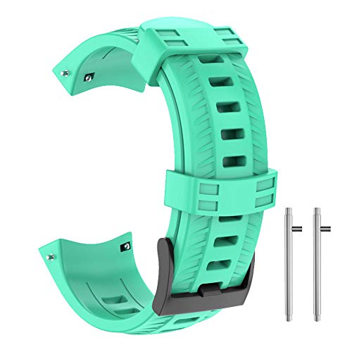 ISABAKE Correa para Suunto 9, Correa de Silicona Suave Correa de Repuesto de tamaño Ajustable Compatible con Suunto 9 / Spartan Sport Wrist HR Baro/Suunto D5 (Verde)