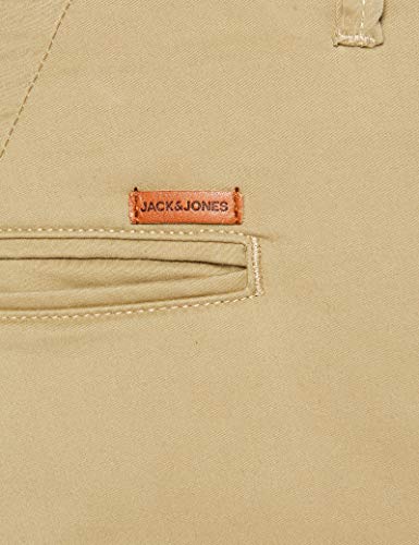 Jack & Jones Jjibowie Jjshorts Solid Sa STS Pantalones Cortos Chinos, Caqui, S para Hombre