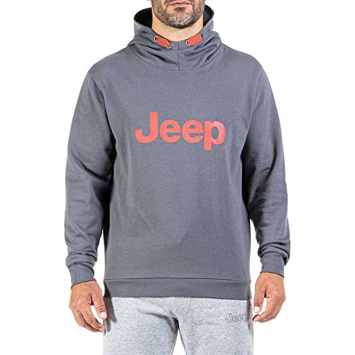 Jeep Felpa con Cappuccio E Stampa del Logo Oversize J20w Sudadera con Capucha, Magnet/Brick Red, M para Hombre