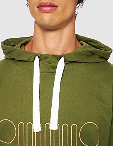 Jeep Felpa con Cappuccio Griglia Ricamata J20s Sudadera con Capucha, Military/Almond, M para Hombre