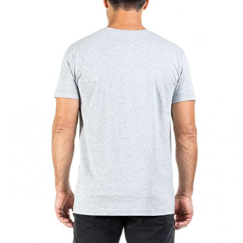 Jeep T-Shirt Camiseta, Light Grey Melange/Black, XXL Hombre