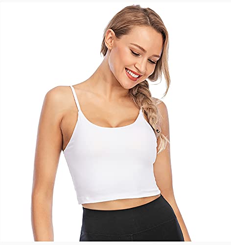 JFAN Camisola para Mujer Sujetador Deportivo para Mujer Fitness Yoga Cuello en U Camiseta sin Mangas Banda elástica Ropa Interior Sujetador sin Costuras para Dormir