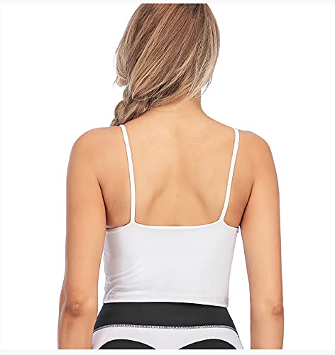 JFAN Camisola para Mujer Sujetador Deportivo para Mujer Fitness Yoga Cuello en U Camiseta sin Mangas Banda elástica Ropa Interior Sujetador sin Costuras para Dormir