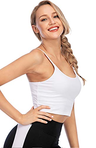 JFAN Camisola para Mujer Sujetador Deportivo para Mujer Fitness Yoga Cuello en U Camiseta sin Mangas Banda elástica Ropa Interior Sujetador sin Costuras para Dormir