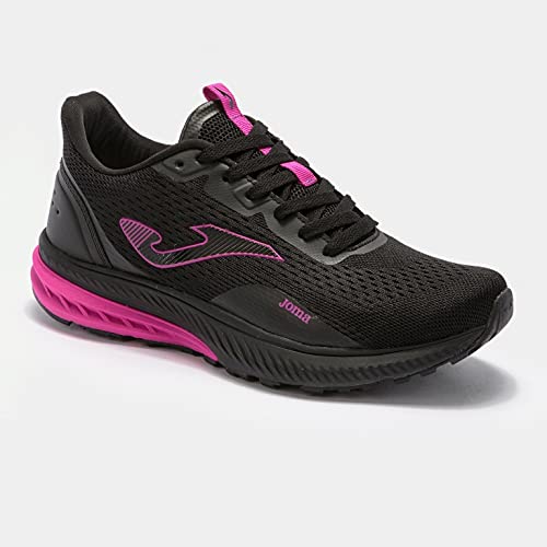 Joma Serie Boro Lady, Zapatillas de Atletismo Mujer, Negro-Fucsia, 40 EU