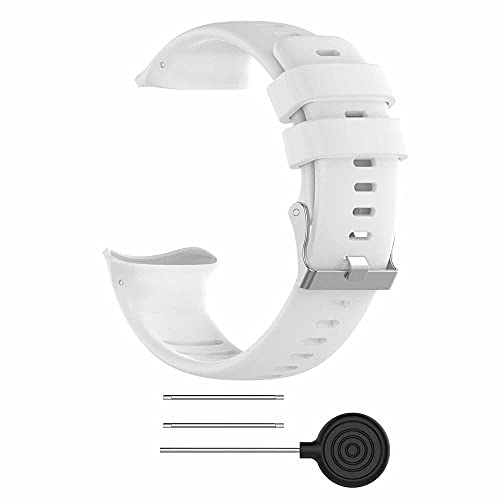 KINKUUN Correas para relojes Compatible con Polar vantage v Pulseras de repuesto.Correa de Reloj.(blanco)