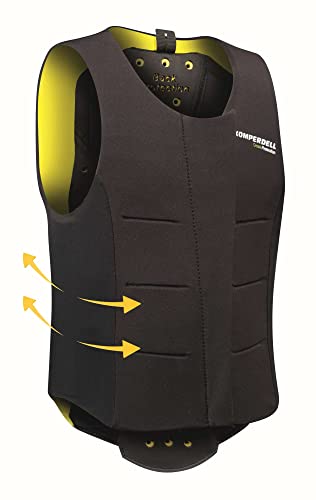 Komperdell Ballistic Pro Junior - Chaleco protector para esquí (talla 152), color negro y amarillo