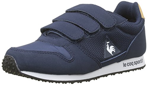 LE COQ SPORTIF Alpha PS Sport, Zapatillas Unisex Niños, Beige (Dress Blue/Croissant Bleu), 34 EU