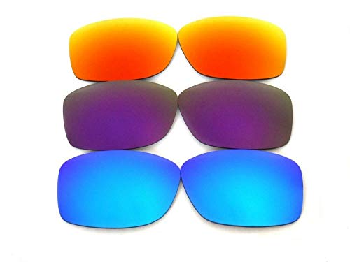 Lentes De Repuesto Para Oakley Jupiter Squared azul, púrpura y rojo Polarizados 3Pair - Transparente, regular