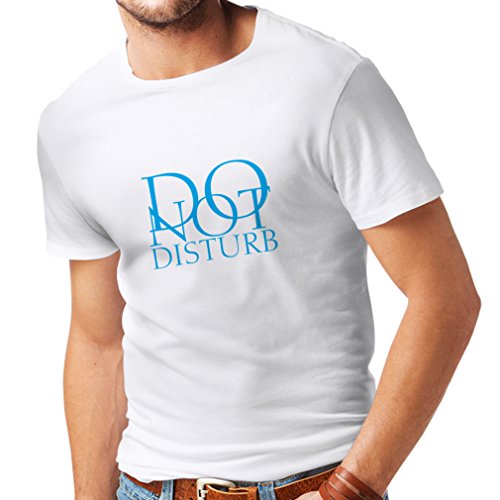 lepni.me Camisetas Hombre No Molestar - Citas Divertidas - Regalo (XXXXX-Large Blanco Azul)