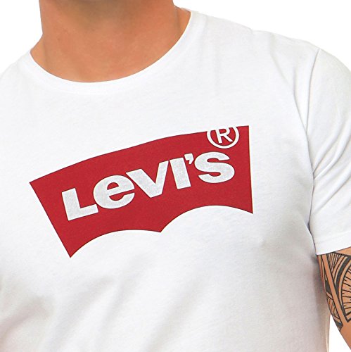 Levi's Set-In Neck Camiseta, Hm Graphic White, L para Hombre