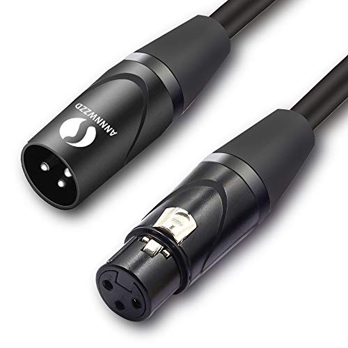 LinkinPerk Cable XLR macho a hembra para micrófono, amplificador, escritorio de mezcla o sistema de altavoces (1 m)