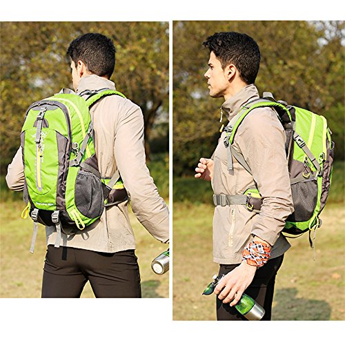 Lixada 40L Resistente al Agua Mochila, Portátil Mochila Trekking, Laptop Daypack, Durable Impermeable, para Escalada, Viajes, Actividades al Aire Libre (Azul)