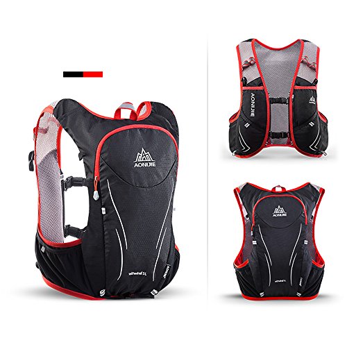 Lixada 5L Vejiga de Agua Mochila, Mochila Hidratación, Running Mochila, Impermeable y Transpirable, para Camping, Marathoner, Correr, Caminar, Escalada, Actividades al Aire Libre (M-L)