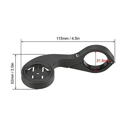 Lixada GPS Cronómetro para bicicleta con soporte de manillar extensor para Garmin Edge 500, 510, 520, 800, 810 31.8 mm, 1000, igs20e, 20P, 60 y 216 Negro