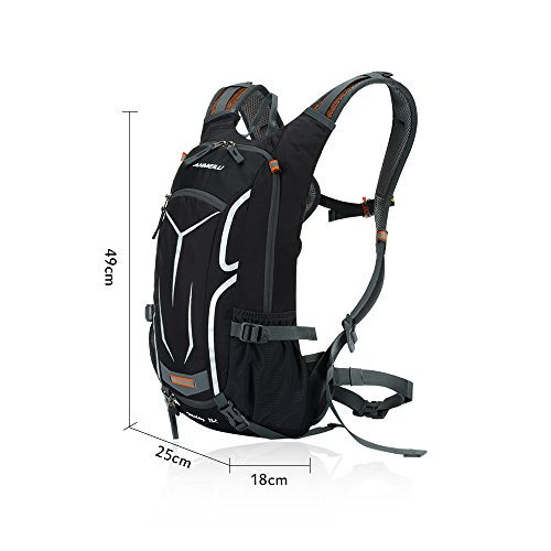 Lixada Mochila de Ciclismo Impermeable 18L Unisexo Respirable Ultraligero con Cubierta de Lluvia Mochila de Hombro para Ciclismo Montañismo Viajes