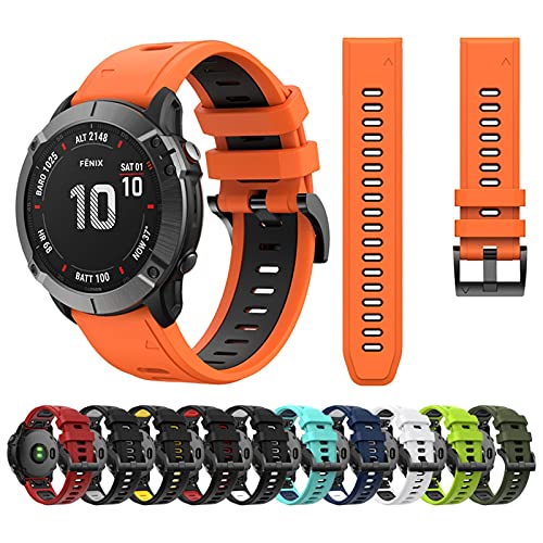 LLKHFA EasyFit Silicone Muñequera de la muñeca para Garmin Fenix​6 Pro 5 Plus 22mm Reloje de liberación rápida FENIX5 FENIX6 Forerunner 945 Watch Band