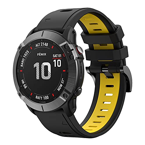 LLKHFA EasyFit Silicone Muñequera de la muñeca para Garmin Fenix​6 Pro 5 Plus 22mm Reloje de liberación rápida FENIX5 FENIX6 Forerunner 945 Watch Band