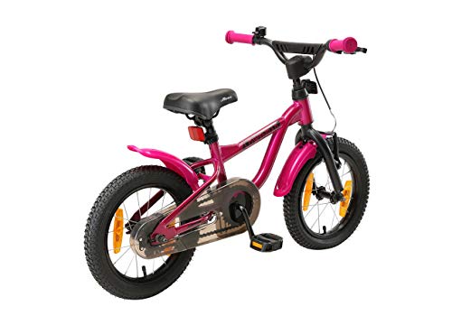 LÖWENRAD Bicicleta Infantil para niños y niñas a Partir de 3-4 años | Bici 14" Pulgadas con Frenos | Berry