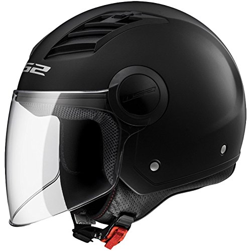 LS2, casco moto jet Airflow negro mate, M