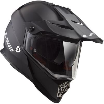 LS2 Casco Moto mx436 Pioneer, Matt black, m