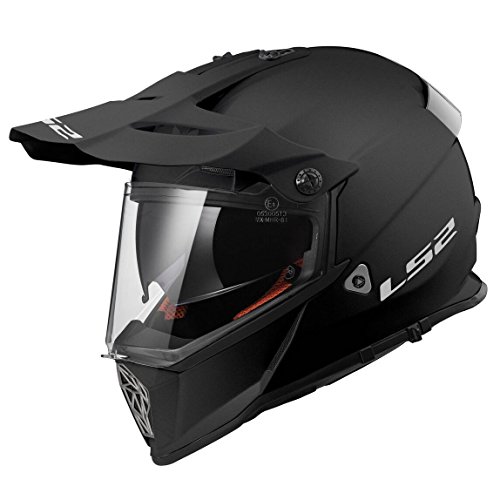 LS2 Casco Moto mx436 Pioneer, Matt black, m