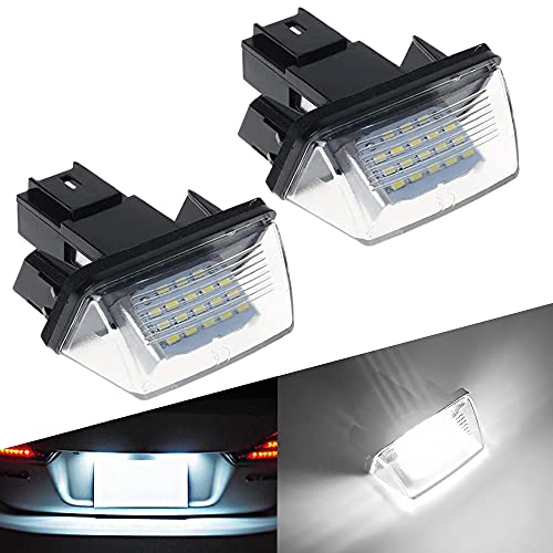 Maimiao 2 Piezas LED Luces de matrícula para coche 18PCS 3528 SMD 12V 6500K CanBus No hay error Xenón Blanco Para Peugeot 206 207 306 307 308 5008 Citroen C3 C4 C5 C6 Berlingo SAXO XSARA Picassor