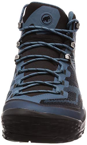 Mammut Bota DUCAN Mid GTX Botas Montañismo, Alpinismo y Trekking Hombre, Multicolor (Black/Light Poseidon), 42