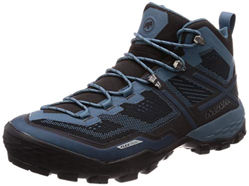 Mammut Bota DUCAN Mid GTX Botas Montañismo, Alpinismo y Trekking Hombre, Multicolor (Black/Light Poseidon), 42