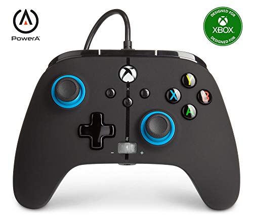 Mando con cable mejorado PowerA para Xbox: en Blue Hint