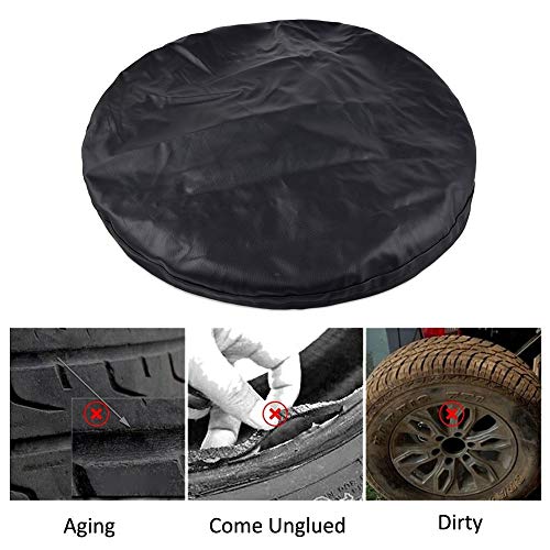 Mdurian 13" pulgadas Cubierta de llanta de refacción Cubierta neumático diámetros (55cm-58cm/22"-23") remolque coche PVC impermeable a prueba de polvo protección